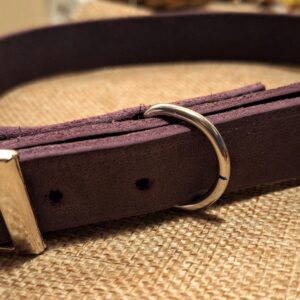 Fettlederhalsband für Hunde „Viola“ 💜
